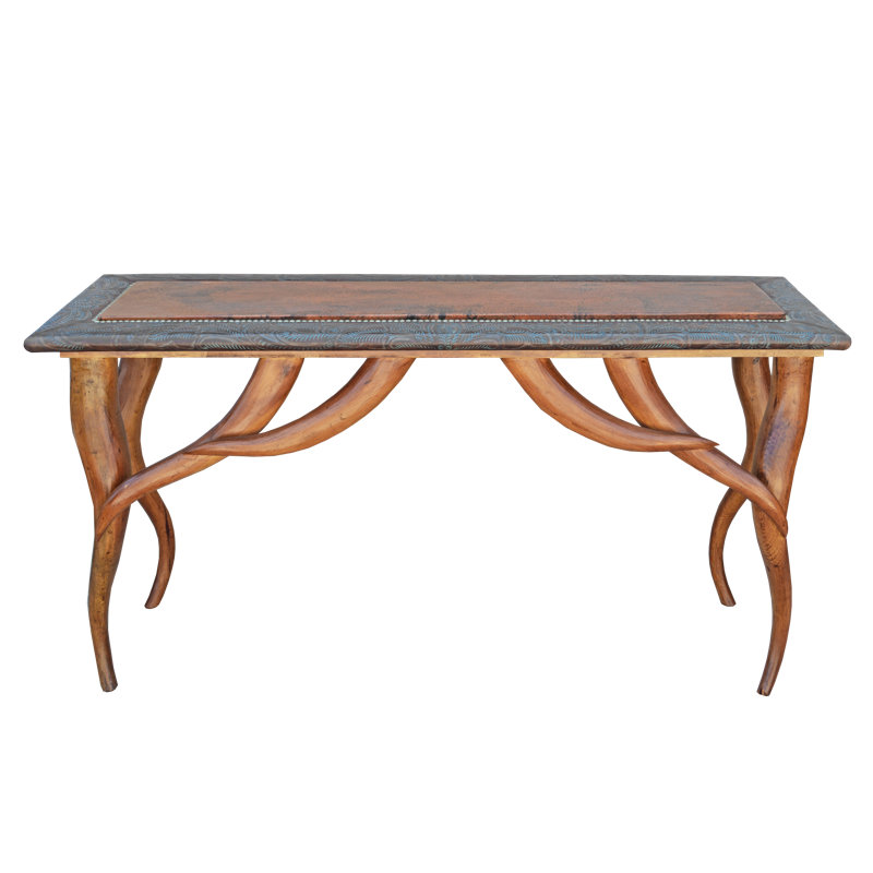 Longhorn Carved Console
