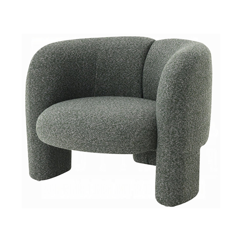 Fauteuil d'appoint l 34,40 po, tweed vert
