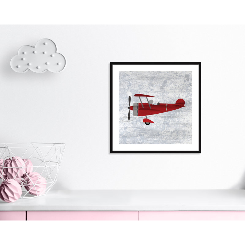 Impression sur papier rouge 2, Encadré de boîte noir, H 26,5 po x l 26,5 po x P 1,18 po
