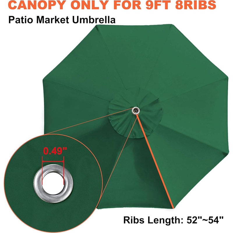 Housse de protection pour parapluie, Vert, H 2,91 po x l 7,87 po x P 12,6 po