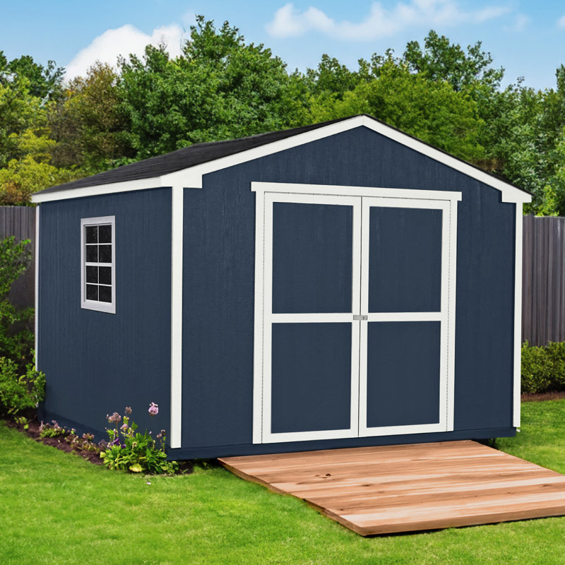 Charleston Wood Storage Shed, 10 ft. W x 10 ft. D, With Floor (DIY Assembly), Yes, 10' W x 10' D, No