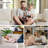 Loette 120.3" Configurable Sectional Sofa, USB Ports, Cup Holder, 360°Rotate Tabletop, Console Box & Armrests-1825867427