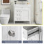 Meuble-lavabo de salle de bain 30 po avec lavabo supérieur, meuble-lavabo moderne avec 2 tiroirs et tiroir basculant, meuble-lavabo simple-211469477-211469474