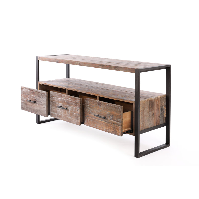 Meuble télé 60 po en bois récupéré