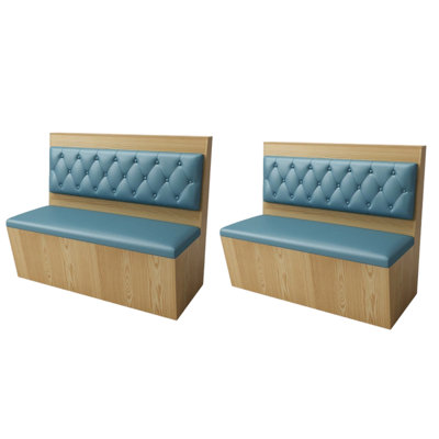 Light Luxury Style Dining Room Bench Faux Leather Upholstered Bench