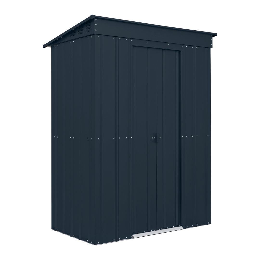 Globel 5 X 3 Pent Green Metal Shed