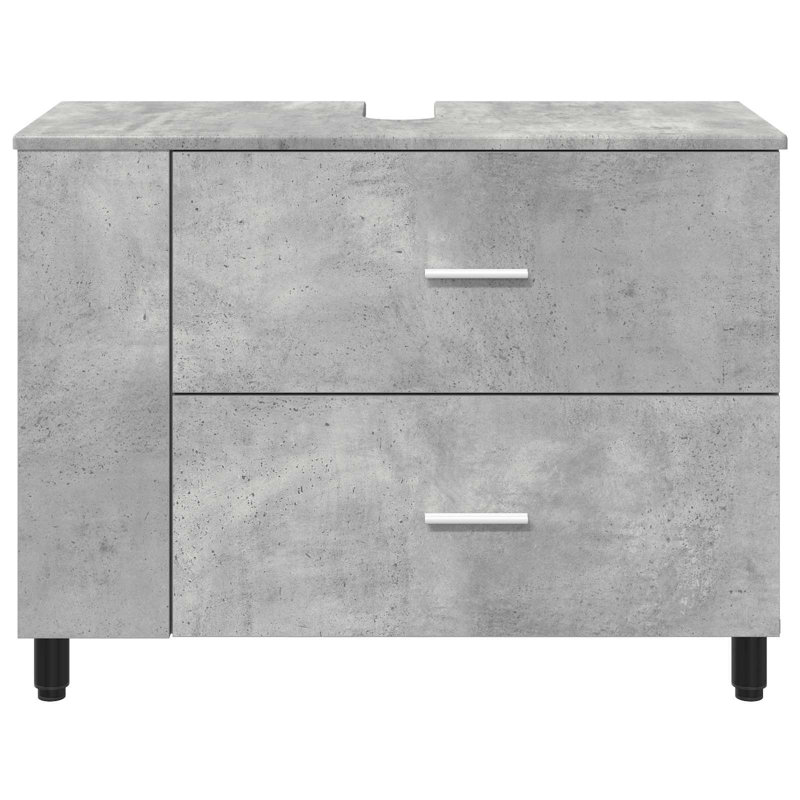 80cm Bathroom Vanity Base Only, Concrete Grey