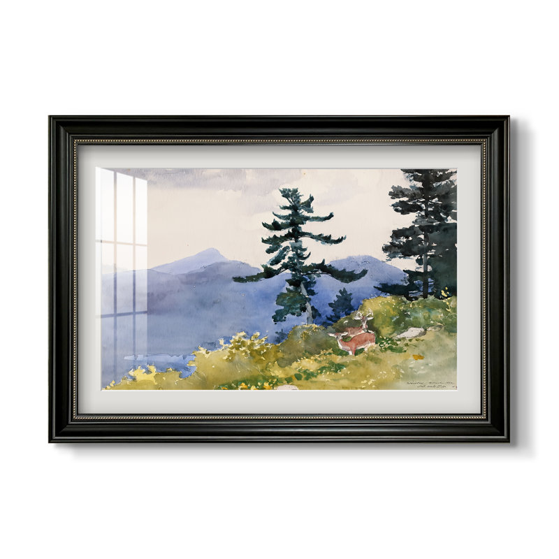 North Woods Club, Adirondacks, 1892 - Winslow Homer - Estampe encadrée sur mesure, 16x22 INNER SIZE, Matte Black Bead