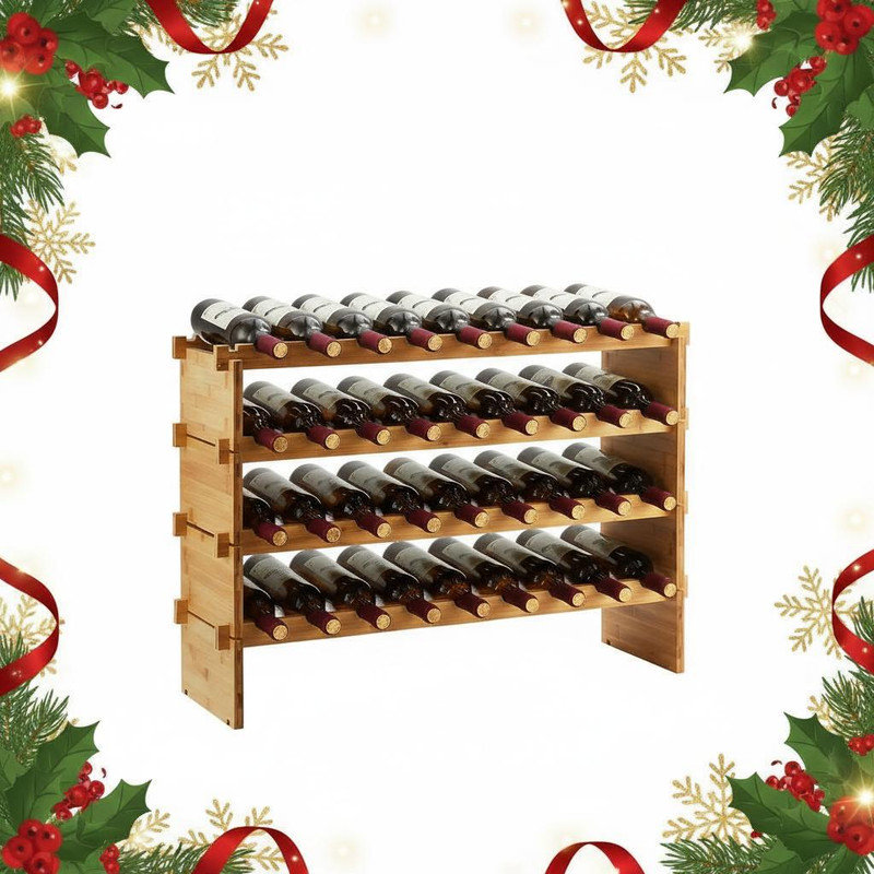 Corner Unit Wine Bottle Rack Tan