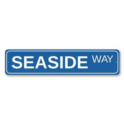 Seaside Way Custom Aluminum Sign