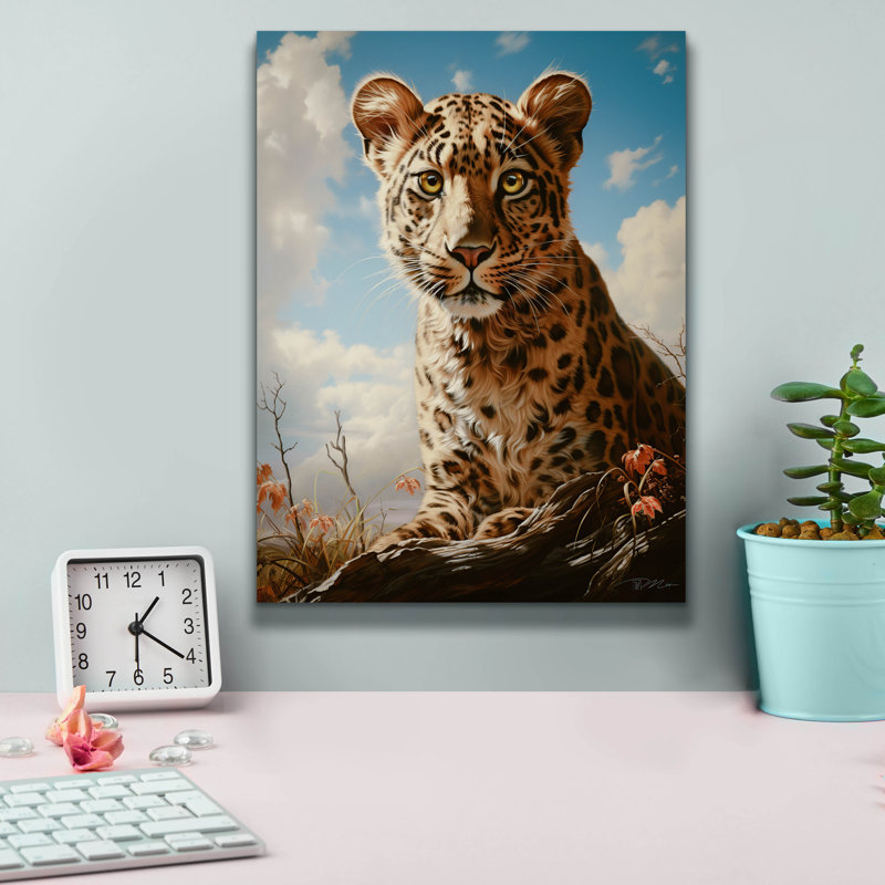 Toile épique «Baby Leopard» par Momart, H 16 po x l 12 po x P 0,75 po