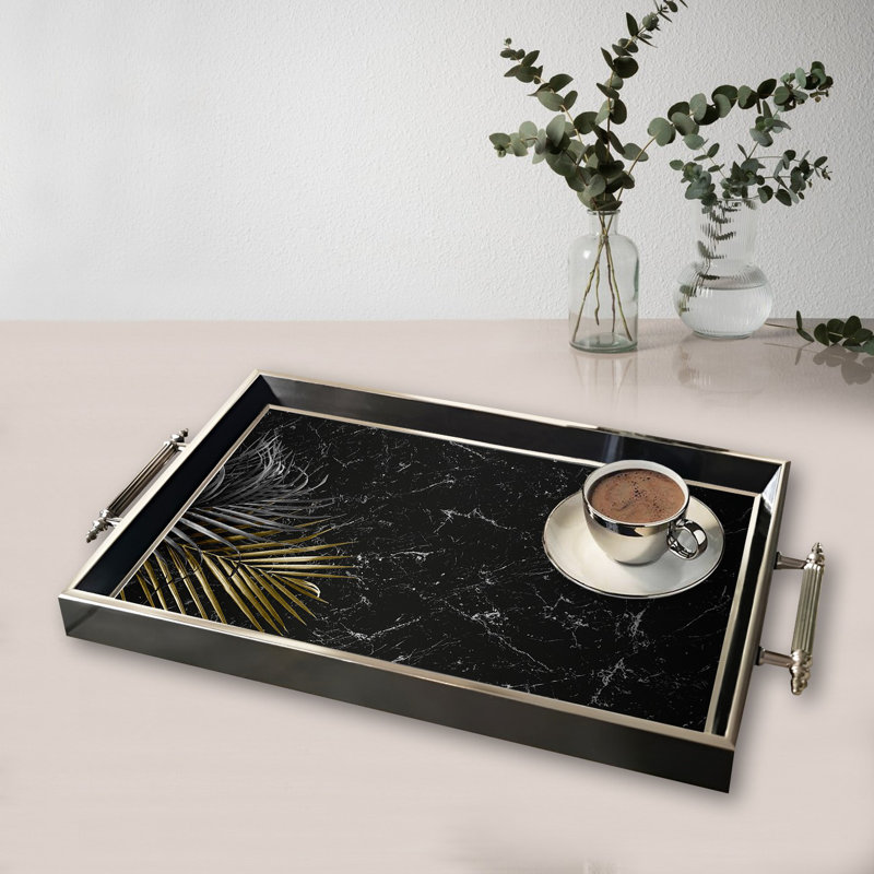 Elegant Glass Tray, 19.7 x 11.4 x 1.4 inches | 100% Durable Glass Construction | Easy to Clean with Damp Cloth | Ideal for Serving, Decorative Display, and Organizing | Stylish Addition to Home Décor