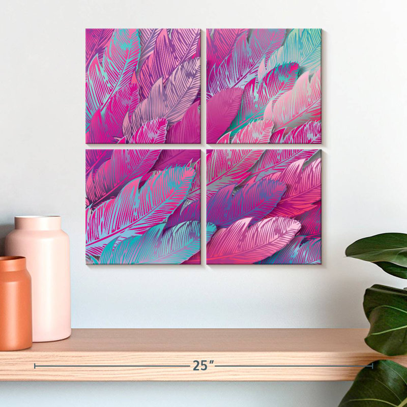 Kerner Iridescent Pink Feathers