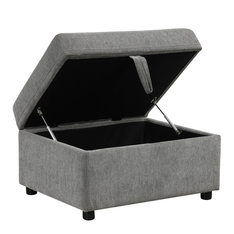 Canapé-lit modulaire convertible de 109,1 po avec canapé-lit et canapé en forme de U, Gris chenille