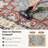 5'X7' Machine Washable Vintage Boho Area Rugs Non-Slip Low Pile Carpets Beige Orange-117979454-122567950