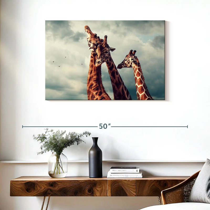 Brampt Giraffe Family Bonding, 24" H x 36" W