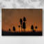 Silhouette coucher de soleil sur toile tendue-1751968760