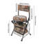 Fauteuil de chasse pivotant 27,5 po de hauteur, siège d'extérieur pliable camouflage avec dossier-1343275256