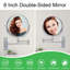 Miroir grossissant mural 8 po, miroir de meuble-lavabo double face pour salle de bain-821752335-821752332-821752334