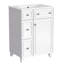 Meuble-lavabo de 24 pouces avec lavabo en céramique. Gain de place. 2 tiroirs, 1 porte. Et bois. Blanc. Facile à entretenir - il y a beaucoup d'espace de rangement. Assemblage-130597569