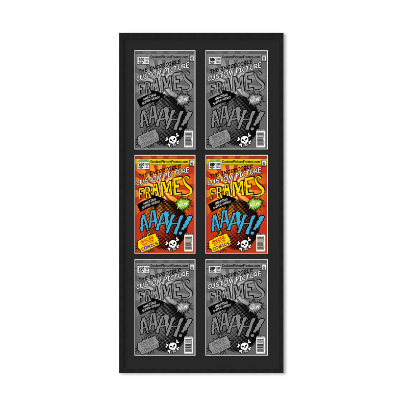 Cadre photo Collage, Noir / Noir, 20 po x 38,5 po, 6,875 po x 10,5 po