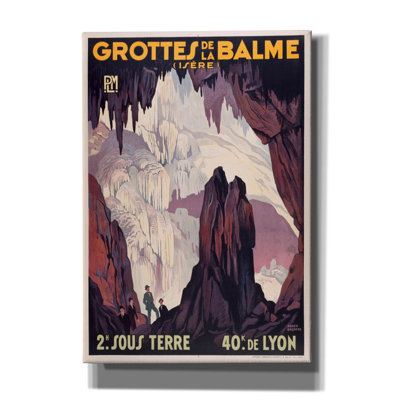 «Grottes De La Balme» par Vintage Posters, art mural sur toile