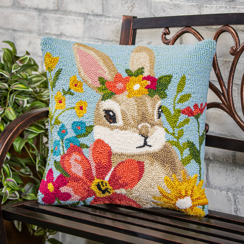 Coussin intérieur / extérieur Bunny Blooms