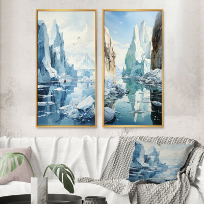 " Blue Iceberg Arctic Majesty " 2 - Pieces