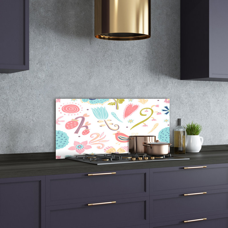 Basir 50cm W x 100cm L Glass Peel and Stick Panel