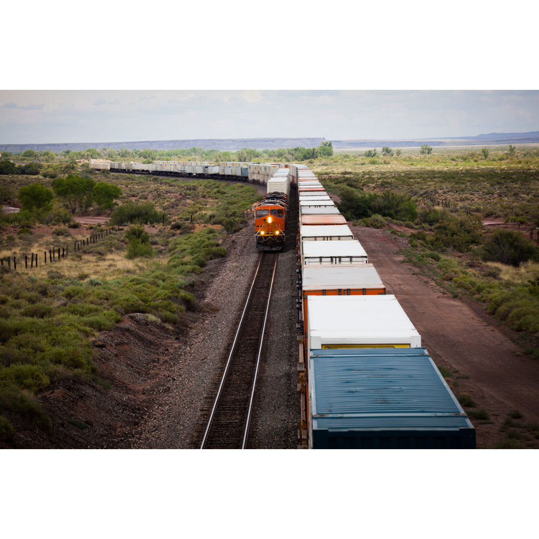 Zug auf der Eisenbahn, Usa von Zodebala - Drucken