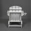 Chaise Adirondack pliante avec porte-gobelet double - Chaise Adirondack en composite avec texture bois - Blanc-23281568