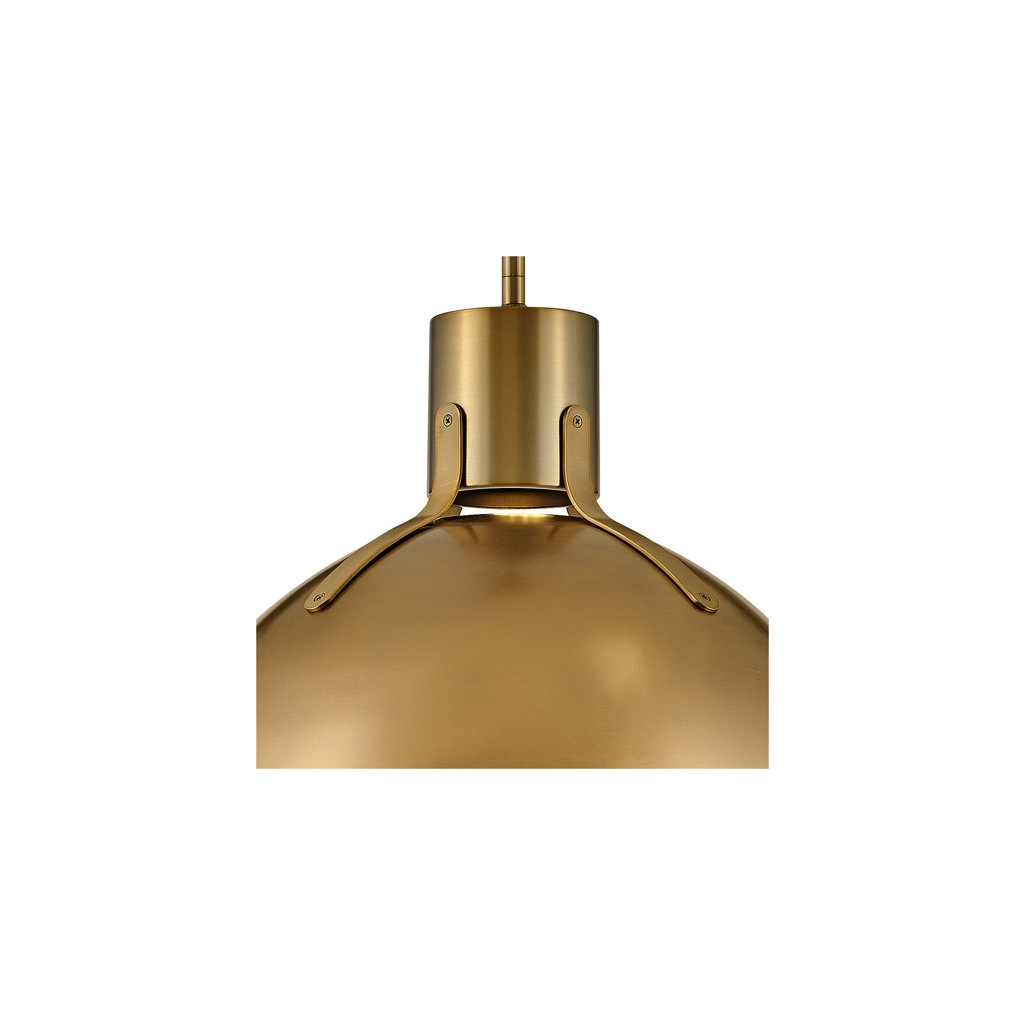 Clendon 1 - Light Single Dome Pendant, Heritage Brass, Heritage Brass, 17" H x 20" W x 20" D