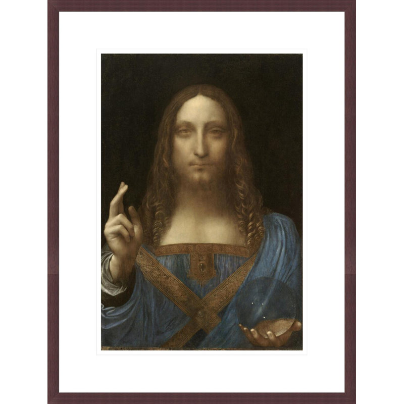 Salvator Mundi by Leonardo da Vinci -Framed Giclee Print, H 21,75 po x l 16,62 po