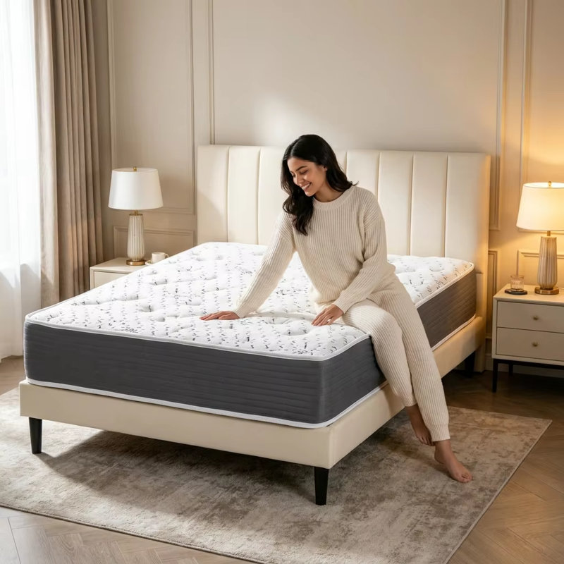 Orthopedic 27cm Deep Pocket Spring Mattress ,Superior Spinal Support and Pressure Relief with Reinf, Kingsize (5')