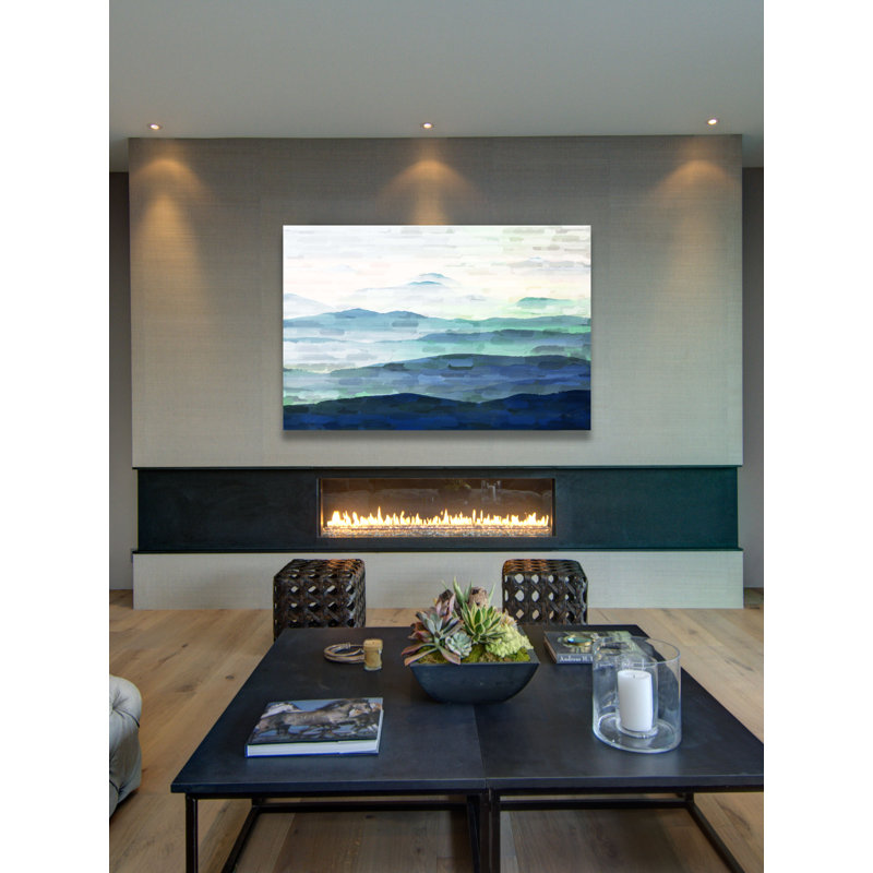 «Mountain Tops» par Art Collective, reproduction sur toile tendue, 40 po x 60 po