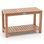 Banc de douche en bois de teck avec tabouret de douche avec tablette de rangement pour adultes
