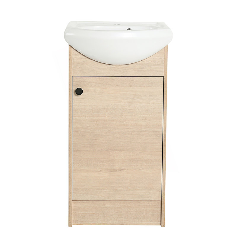 Petit meuble-lavabo autoportant avec lavabo
