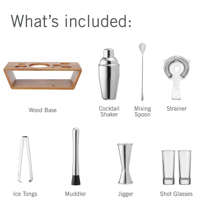 Mikasa Glenwood Mixology Set, 8 Piece