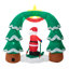 Décoration de père Noël gonflable éclairée 7 pi sous une arche d'arbre