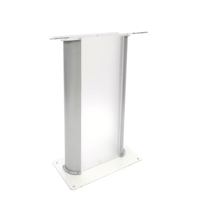 Â® 26.8 X 15 X 48.3"" Acrylic Podium Metal Corner Accent Church Pulpit Plexiglass Conference School Lectern - FixtureDisplays 119756