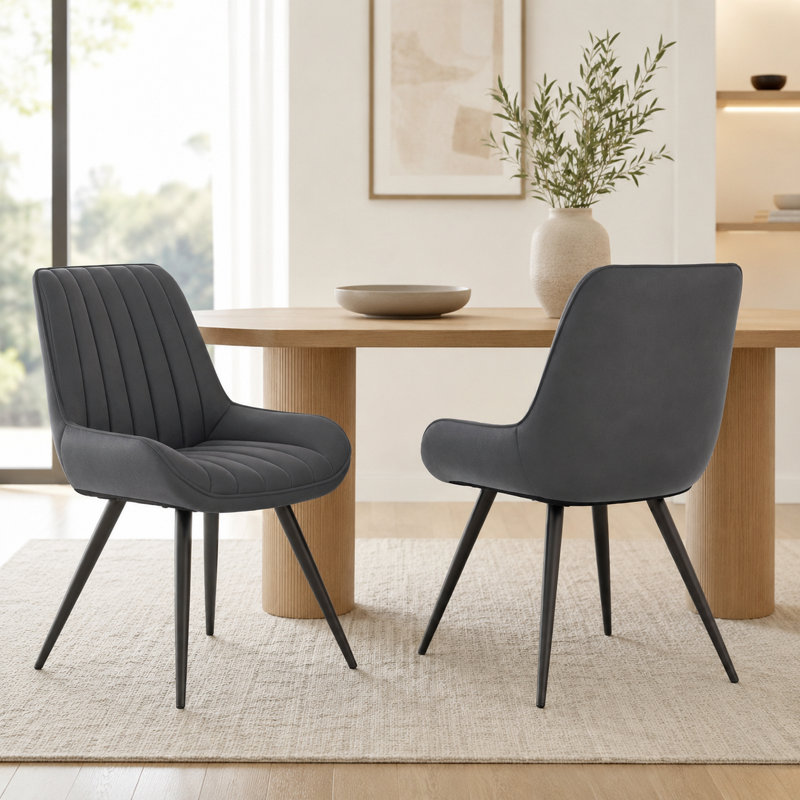 Chaise de salle à manger moderne, Gris