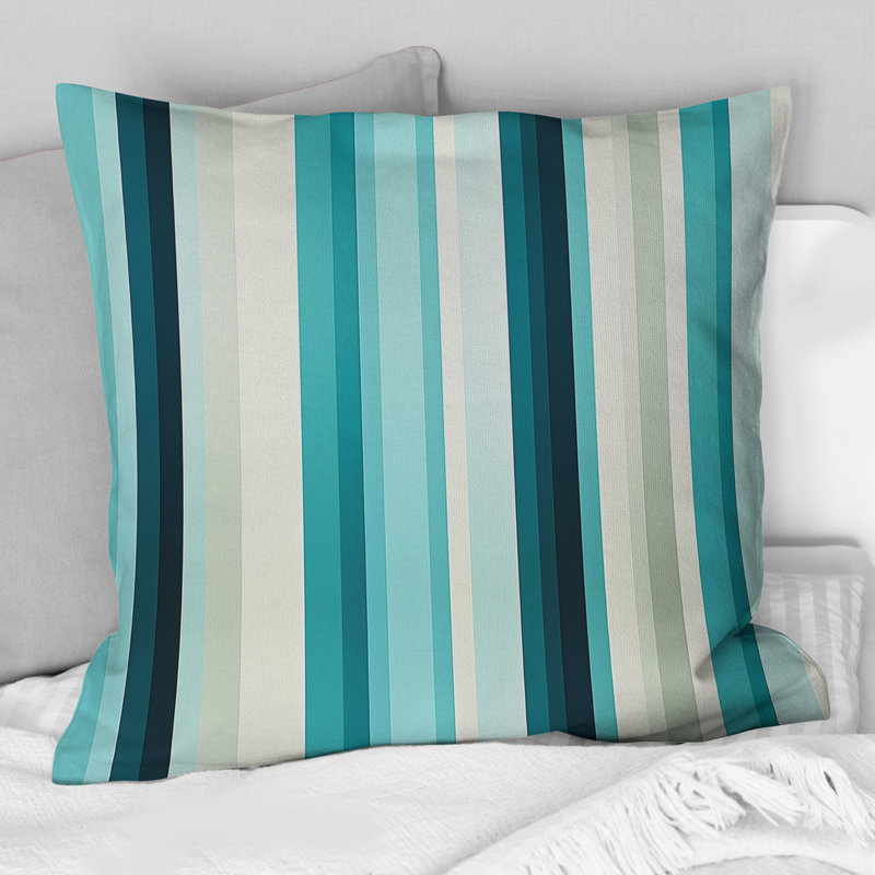 Coussin décoratif à rayures Zen Tranquility, H 18 po x l 18 po