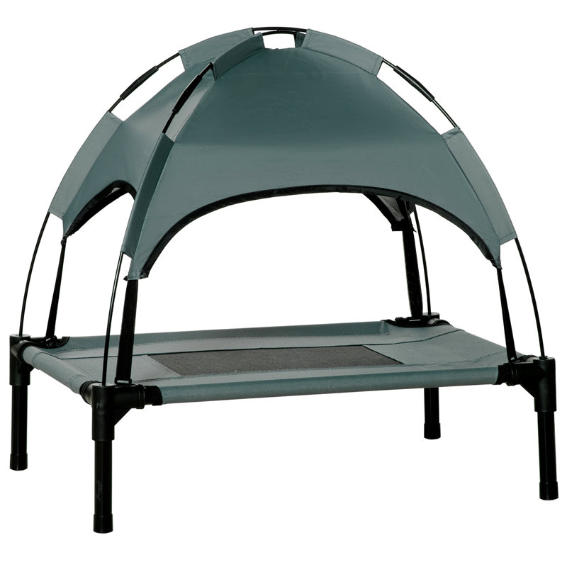 Lit surélevé portatif pour chien, Petit (H 24,53 po x l 24,03 po x P 18,03 po), Gris