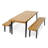 1 Dining Table+2 Dining Benches
