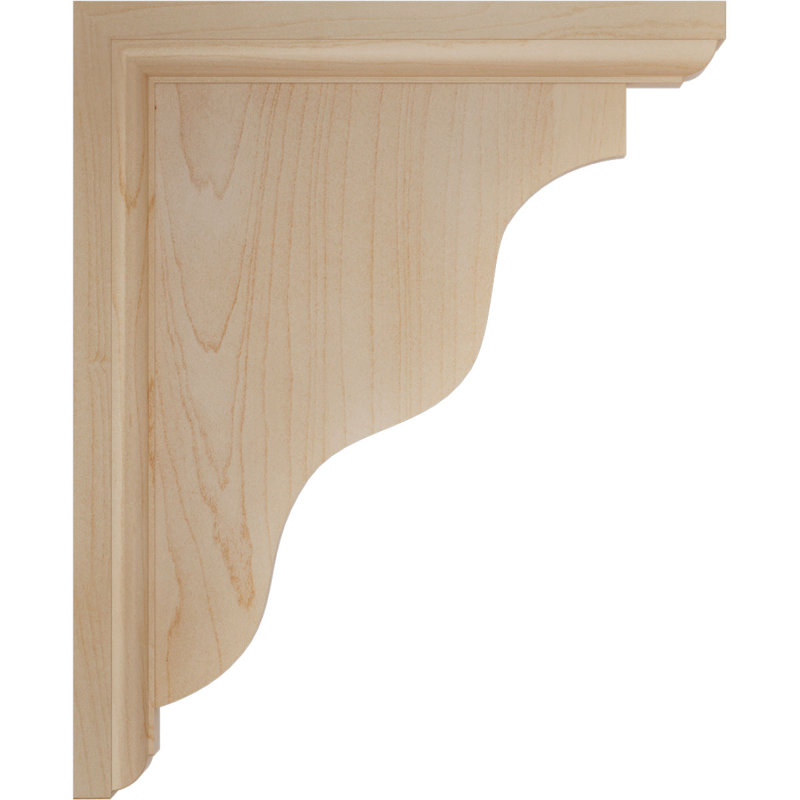 Support en bois Hamilton traditionnel, Érable, H 11 po x l 1,5 po x P 9 po