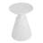 Outdoor White Marble Retro Speckled Textured All-Weather MGO Side Table