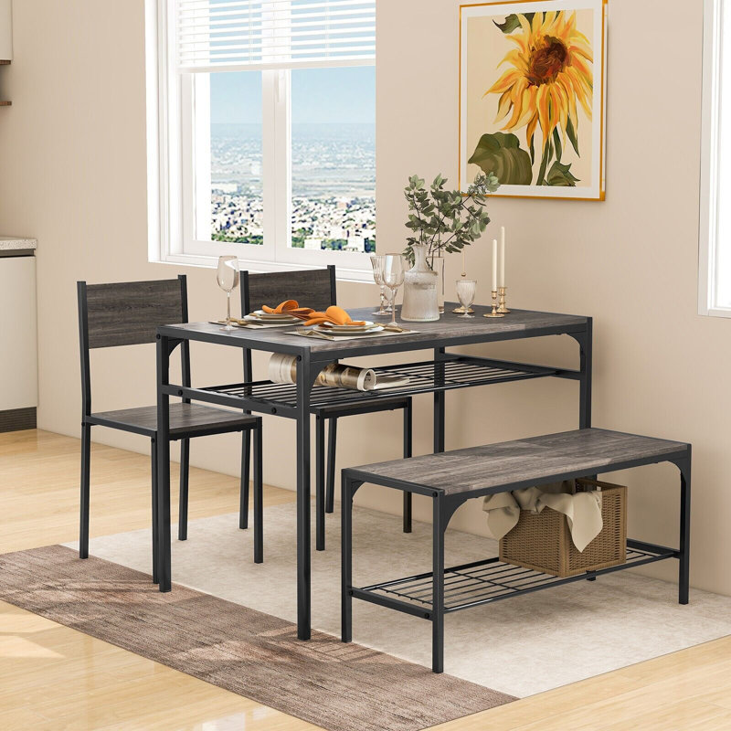4 - Person Dining Set, Grey