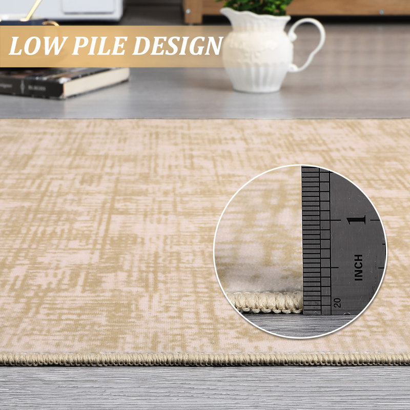Modern Soft Area Rug for Living Room & Bedroom – 1200GSM 100% Polyester – 350GSM Pearl Suede, Durable & Washable – Minimalist Textured, Soft & Luxurious Carpet