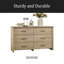 Commode 6 tiroirs 57 po avec poignées-1486752686