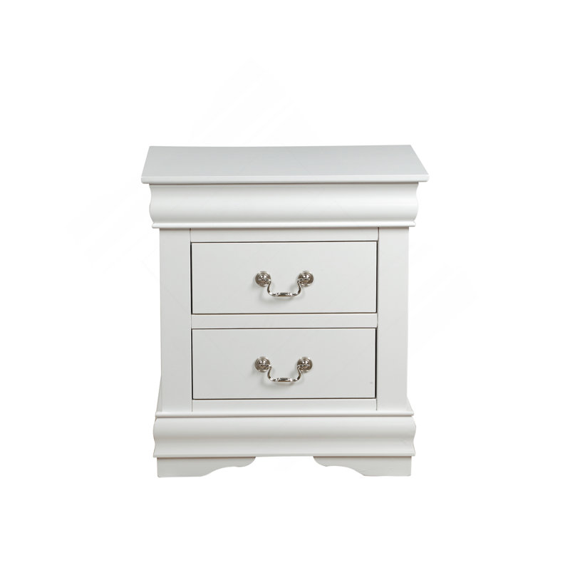 Table de chevet Louis Philippe, Blanc